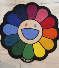 Load image into Gallery viewer, TAKASHI MURAKAMI - FLOWER FLOOR MAT - ECRU BEIGE x RAINBOW