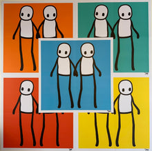 Load image into Gallery viewer, STIK - HOLDING HANDS SIGNED (RED, ORANGE, YELLOW, BLUE & TEAL)
