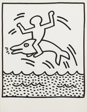 Load image into Gallery viewer, KEITH HARING<br>UNTITLED (DOLPHIN AND CROWD FRAMED)