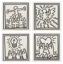 Load image into Gallery viewer, KEITH HARING<br>UNTITLED (LOVE, ANGEL, PYRAMID, IDEA FRAMED)