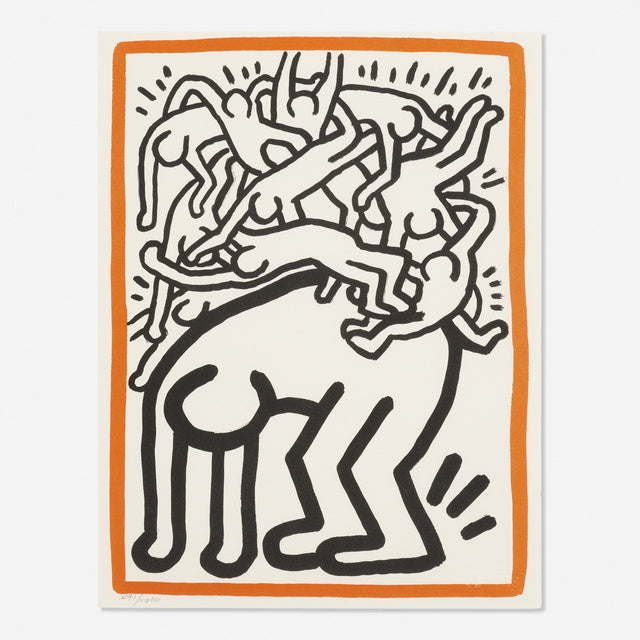 KEITH HARING<br>UNTITLED (FIGHT AIDS WORLDWIDE FRAMED)