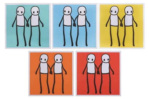 STIK - HOLDING HANDS UNSIGNED (RED, ORANGE, YELLOW, BLUE & TEAL)